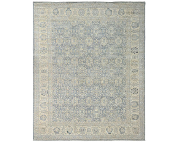 12x15 Zeigler Gray Afghan Hand Knotted Wool Area Rug